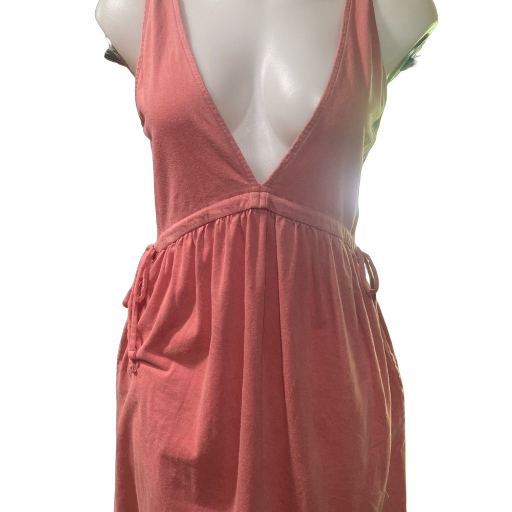 Coral Sleeveless V-Neck Dress